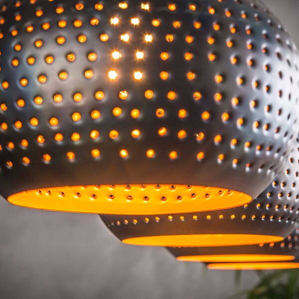 ZIJLSTRA Lampa wisząca Bombur, możliwość ściemniania, czarny, salon / jadalnia, metal