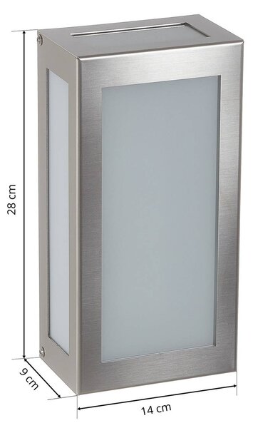 CMD Lampa zewnętrzna z czujnikiem ruchu Aqua Rain, aluminiowy / szary / cynkowy, stal szlachetna, nowoczesny