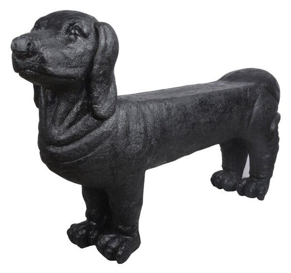 Czarna ławka ogrodowa Dachshund – Esschert Design