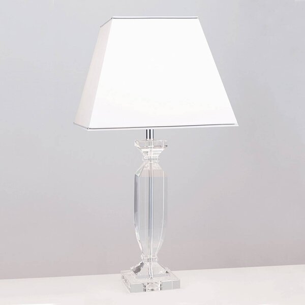ORION Lampa stołowa Pokal, biały / opal, salon / jadalnia, kryształ