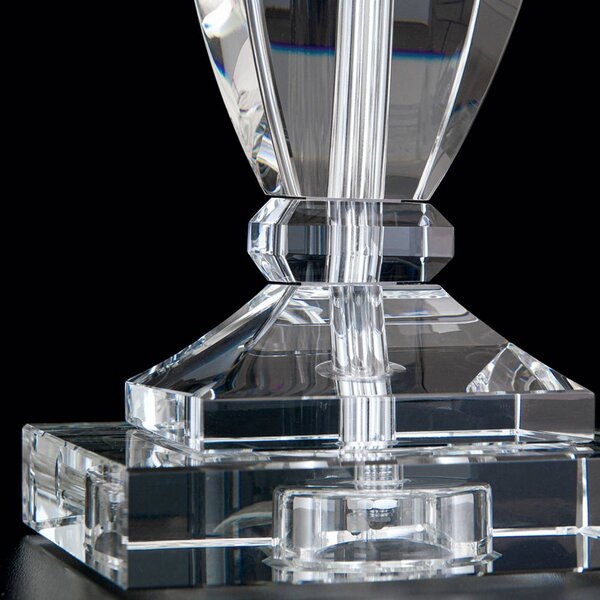 ORION Lampa stołowa Pokal, biały / opal, salon / jadalnia, kryształ