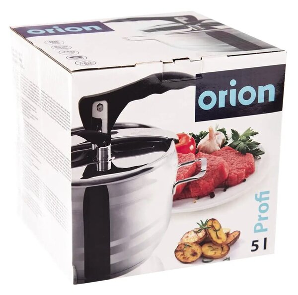 Szybkowar ze stali nierdzewnej z pokrywką Orion Profi, 5 l