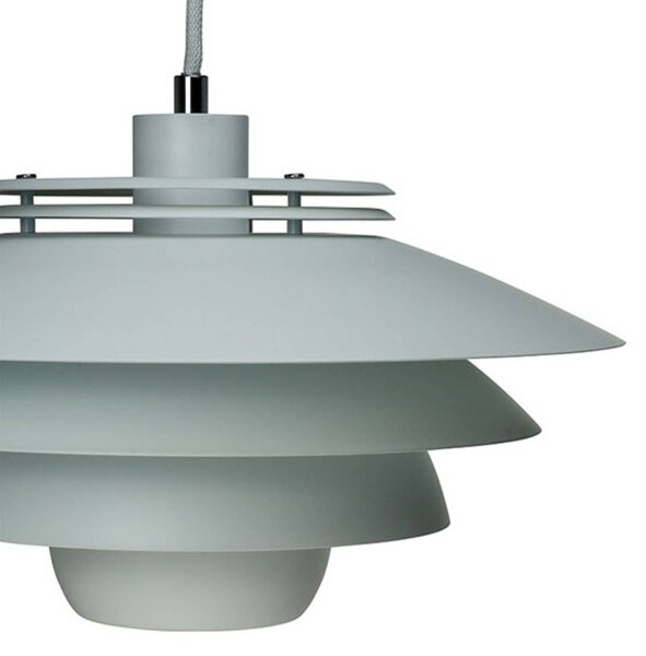 Dyberg Larsen Lampa wisząca designerska Ejka, możliwość ściemniania, biały / opal, salon / jadalnia, metal, design