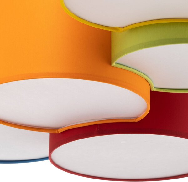 Lampa sufitowa Mona TK Lighting, możliwość ściemniania, multikolor, sypialnia, tkanina / materiał / jedwab, nowoczesny