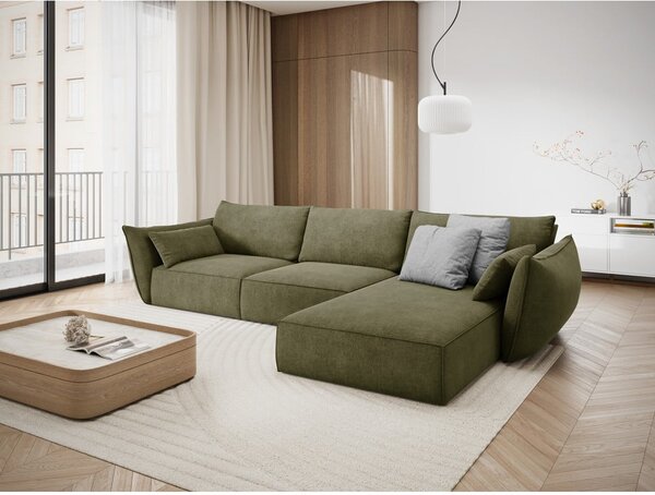 Zielony narożnik (prawostronny) Vanda – Mazzini Sofas
