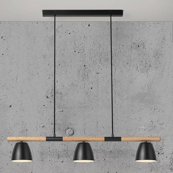 Nordlux Lampa wisząca designerska Theo, możliwość ściemniania, czarny, salon / jadalnia, metal, nowoczesny