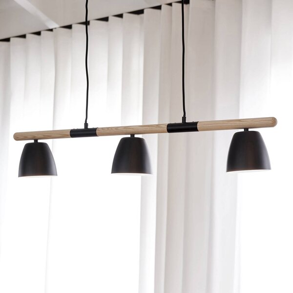 Nordlux Lampa wisząca designerska Theo, możliwość ściemniania, czarny, salon / jadalnia, metal, nowoczesny