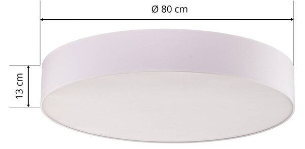 Lampa sufitowa Rondo TK Lighting, możliwość ściemniania, biały / opal, sypialnia, tkanina / materiał / jedwab, nowoczesny