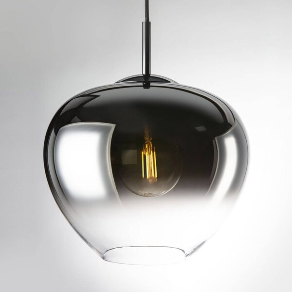 SLV Lampa wisząca szklana Pantilo Convex, możliwość ściemniania, chromowy / srebrny, salon / jadalnia, metal, nowoczesny