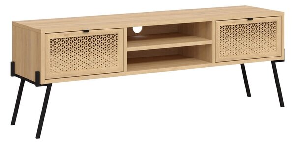 Szafka pod TV w dekorze dębu 140x51 cm Ecrin – Marckeric