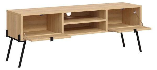 Szafka pod TV w dekorze dębu 140x51 cm Ecrin – Marckeric