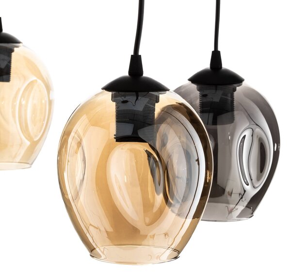 Lampa wisząca szklana Starla EMIBIG LIGHTING, możliwość ściemniania, czarny, salon / jadalnia, szkło, nowoczesny