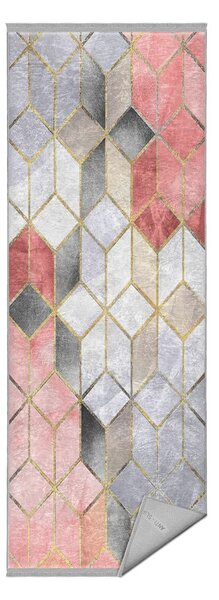 Szaro-różowy chodnik odpowiedni do prania 80x200 cm – Mila Home