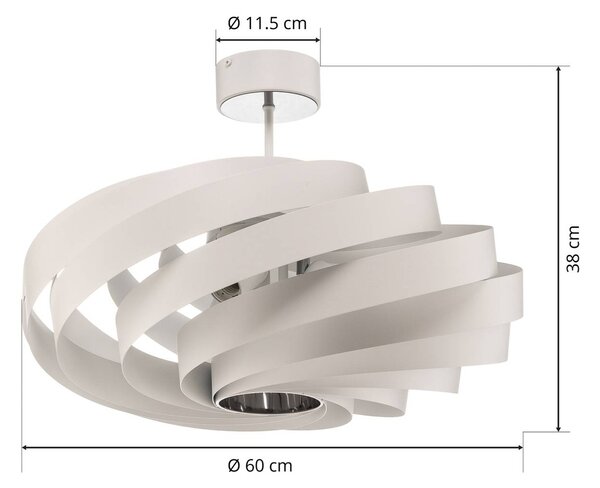 Lampa sufitowa Vento Domiluce, możliwość ściemniania, biały / opal, salon / jadalnia, metal, nowoczesny