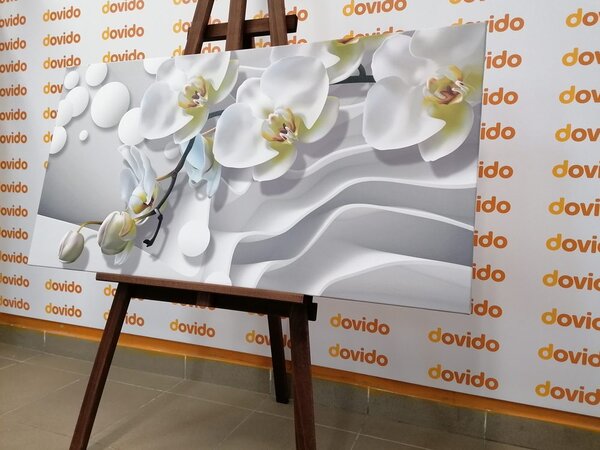 Obraz orchidea na abstrakcyjnym tle