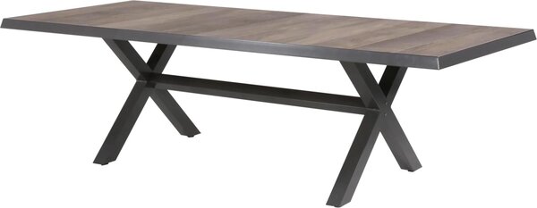Stół - noga krzyżowa - 243x103x74cm - Aluminium