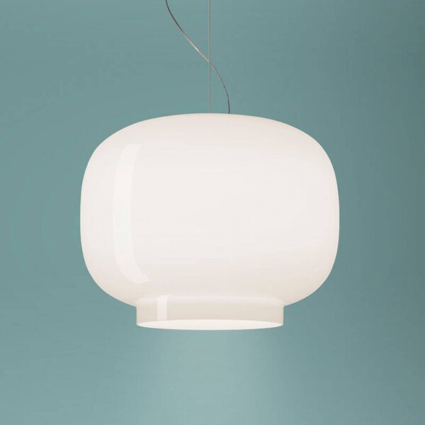 Foscarini Lampa wisząca designerska Chouchin 1 Bianco, możliwość ściemniania, biały / opal, kuchnia, szkło, design