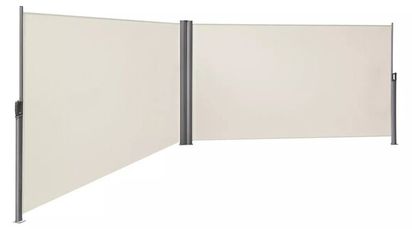 In And OutdoorMatch Luxury Screen Net Rylee - Rozciągliwy - Tkanina ekranowa - Tkanina ekranowa - Siatka przeciwwiatrowa - Siatka ogrodzeniowa - Biały - 600x180cm