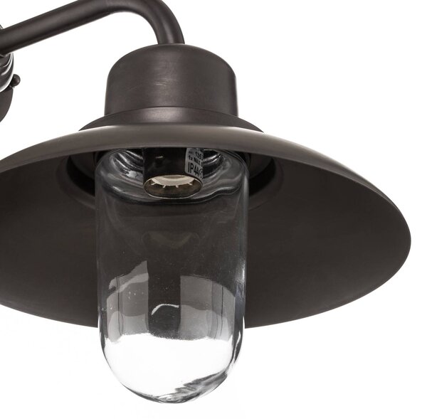 Moretti Luce Kinkiet zewnętrzny Patio, możliwość ściemniania, brązowy / mosiężny, mosiądz, dworkowy / rustykalny