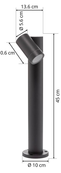 Lampa ogrodowa stojąca Tulimar PRIOS, możliwość ściemniania, czarny, aluminium, nowoczesny