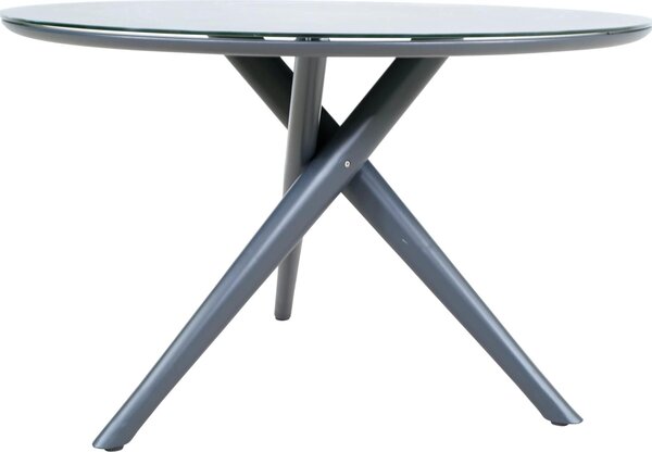Stół - Ø120x74 cm - okrągły - aluminium i ceramika