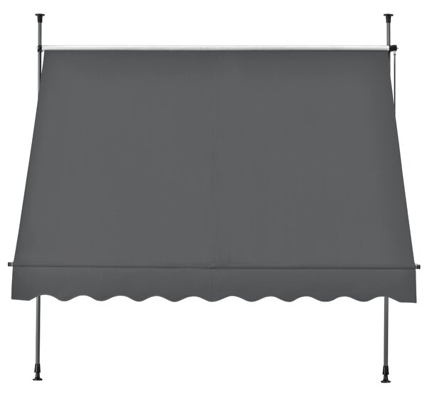 In And OutdoorMatch Russel parasol - markiza - regulowany - antracyt i szary - 250 x 118 x 205-300 cm