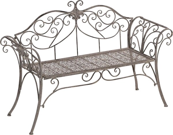 Sofa - Romantic - 133x47x90 cm - Stahl - Grau gewaschen