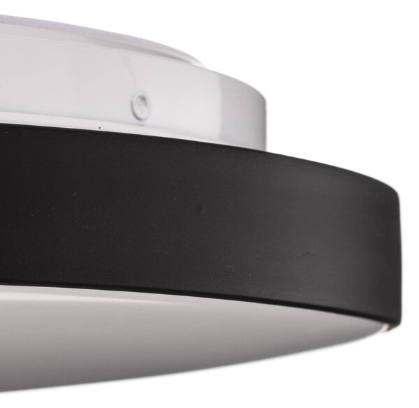 Briloner Lampa sufitowa LED Malbona, czarny, łazienka, metal, nowoczesny