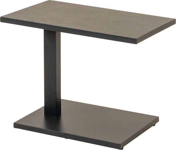 Stolik boczny - Regulowany - 60x40x46,5/64,5 cm - Aluminium - Kamień spiekany