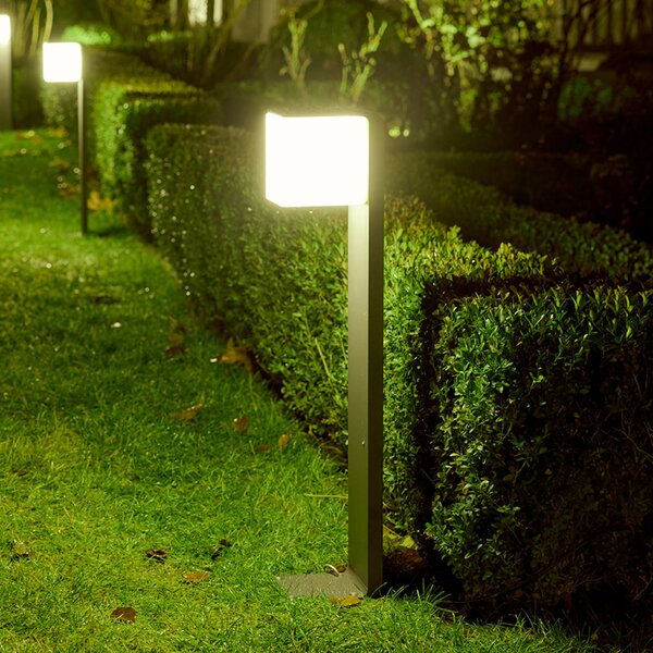 STEINEL GL 80 C Słupek oświetleniowy LED, Bluetooth smart, antracytowy C, możliwość ściemniania, aluminiowy / szary / cynkowy, aluminium, nowoczesny