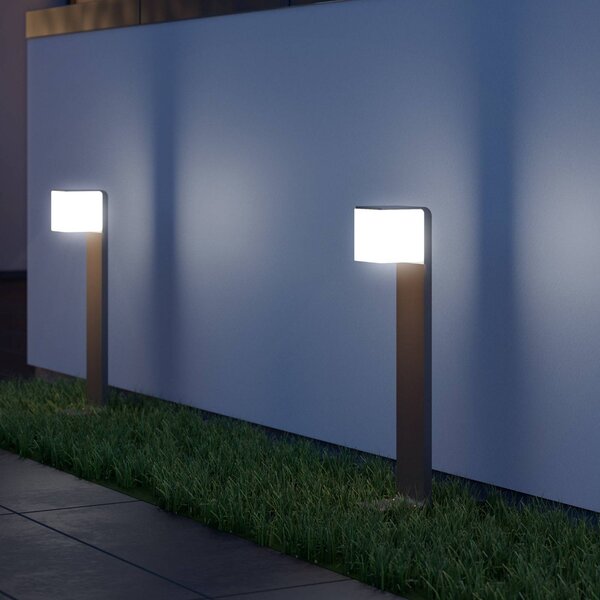 STEINEL GL 80 C Słupek oświetleniowy LED, Bluetooth smart, antracytowy C, możliwość ściemniania, aluminiowy / szary / cynkowy, aluminium, nowoczesny