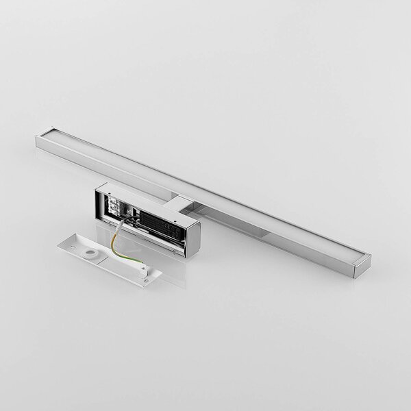 Kinkiet Jukka Lindby, chromowy / srebrny, łazienka, aluminium, nowoczesny