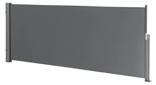 In And OutdoorMatch Windscreen Jamorca - Wysuwana markiza boczna - 300 x 120 cm - Antracyt i szary - Stal i tkanina