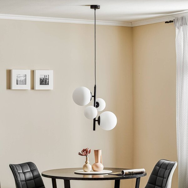 Lampa wisząca Dione ALDEX, możliwość ściemniania, czarny, salon / jadalnia, szkło, nowoczesny