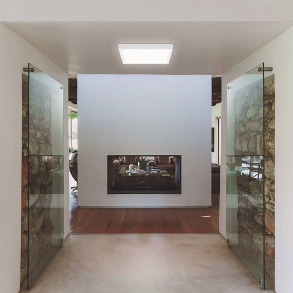 LEDVANCE SMART+ Inteligentna lampa sufitowa Orbis Downlight Surface, możliwość ściemniania, biały / opal, salon / jadalnia, aluminium, nowoczesny