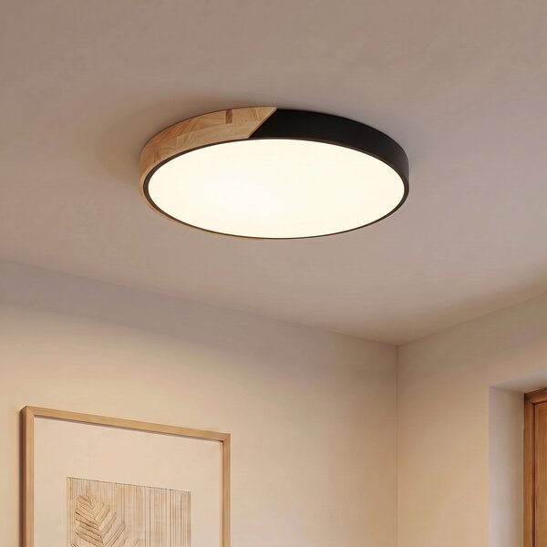 Lampy sufitowe PRIOS, Lynorri, czarny, salon, tworzywo sztuczne, nowoczesny