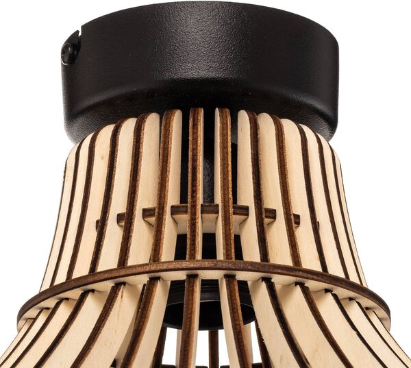 Lampa sufitowa Barrel TEMAR LIGHTING, możliwość ściemniania, jasne drewno, salon / jadalnia, drewno, dworkowy / rustykalny