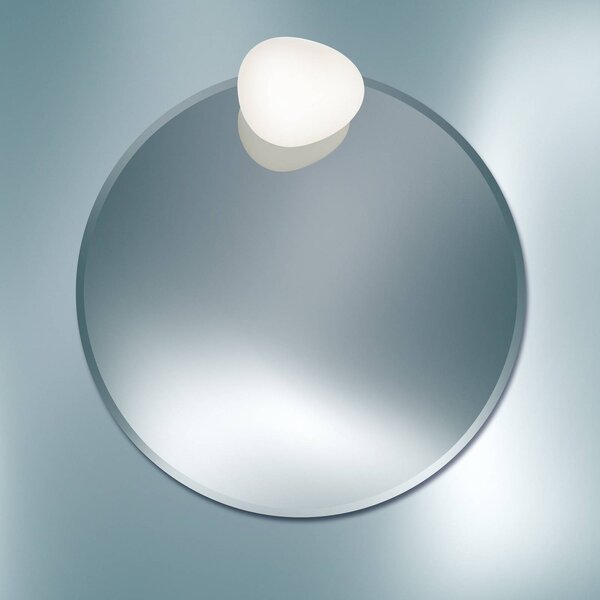 Foscarini Kinkiet Gregg piccola, możliwość ściemniania, biały / opal, łazienka, szkło, design