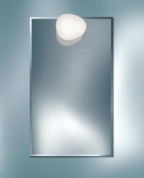Foscarini Kinkiet Gregg piccola, możliwość ściemniania, biały / opal, łazienka, szkło, design