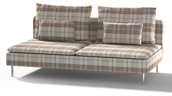 Pokrowiec na moduł Söderhamn 3-osobowy, nirozkładany kolor beżowy tkanina strukturalna, wzorzysta