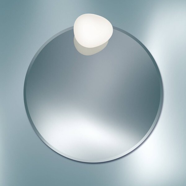Foscarini Kinkiet Gregg piccola, możliwość ściemniania, biały / opal, łazienka, szkło, design