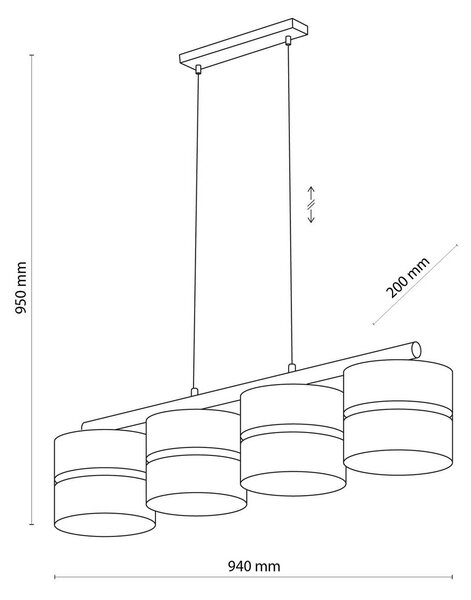 Lampa wisząca Linobianco TK Lighting, możliwość ściemniania, biały / opal, salon / jadalnia, tkanina / materiał / jedwab, nowoczesny