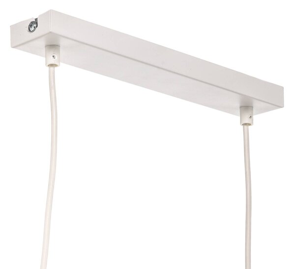 Lampa wisząca Linobianco TK Lighting, możliwość ściemniania, biały / opal, salon / jadalnia, tkanina / materiał / jedwab, nowoczesny