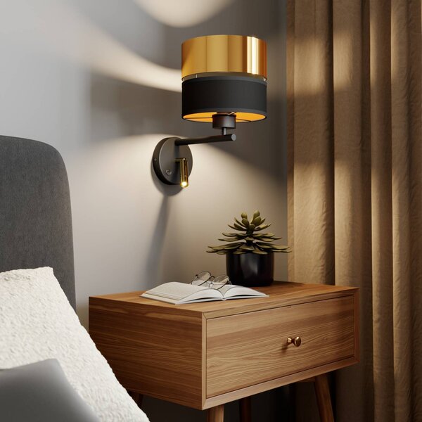 Kinkiet Hilton TK Lighting, czarny, salon / jadalnia, metal, nowoczesny
