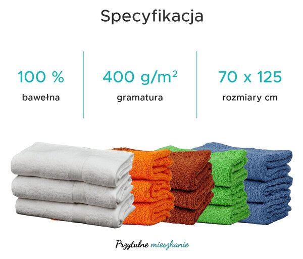 Ręcznik kąpielowy SOFT 70x125 cm biały, 100% bawełna