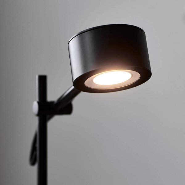 Nordlux Lampa stojąca LED Clyde, możliwość ściemniania, czarny, salon / jadalnia, metal, nowoczesny