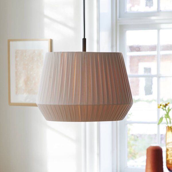 Nordlux Lampa wisząca Dicte, możliwość ściemniania, kremowy / amber, salon / jadalnia, tkanina / materiał / jedwab, skandynawski