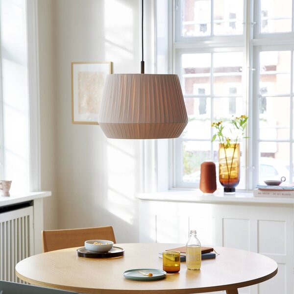 Nordlux Lampa wisząca Dicte, możliwość ściemniania, kremowy / amber, salon / jadalnia, tkanina / materiał / jedwab, skandynawski