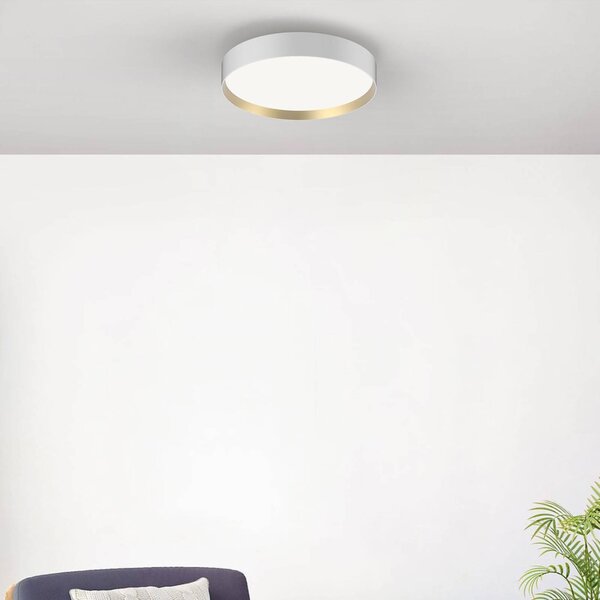 LOOM DESIGN Lampa sufitowa LED Lucia, możliwość ściemniania, biały / opal, salon / jadalnia, aluminium, nowoczesny