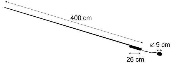 Nowoczesny system oświetlenia szynowego, czarny, jednofazowy, 400 cm - Magnetic